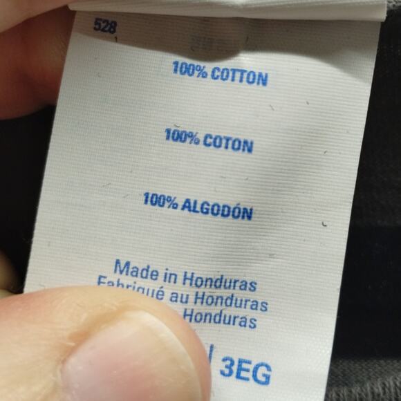 I May Look Calm But Men's Size 3XL Gray Smiley Face Short Sleeve Tee Port & Co - Picture 5 of 5